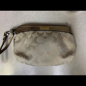 Gold Coach Wristlet